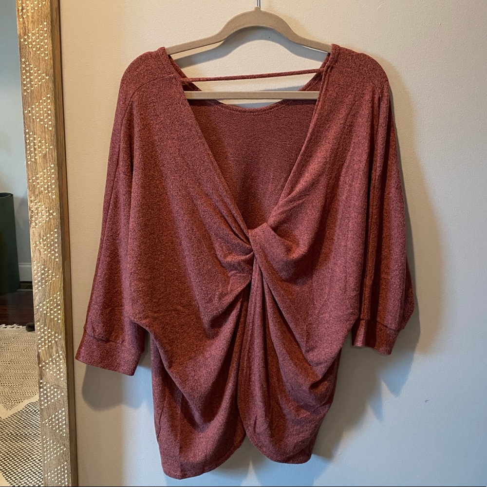 Crossback Plush Sweater